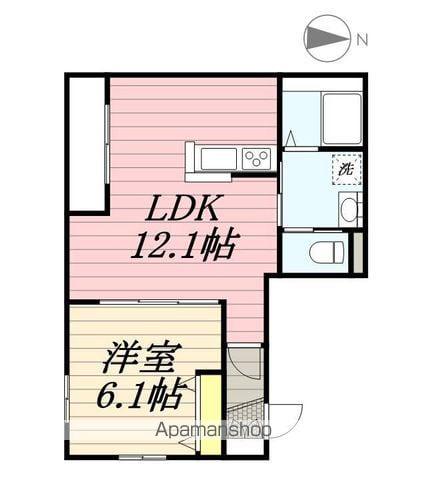 REVEUR(1LDK/1階)の間取り写真