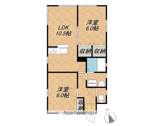 エスベランサU D棟(2LDK/1階)の間取り写真