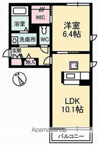 クオーレ光Ⅰ(1LDK/1階)の間取り写真