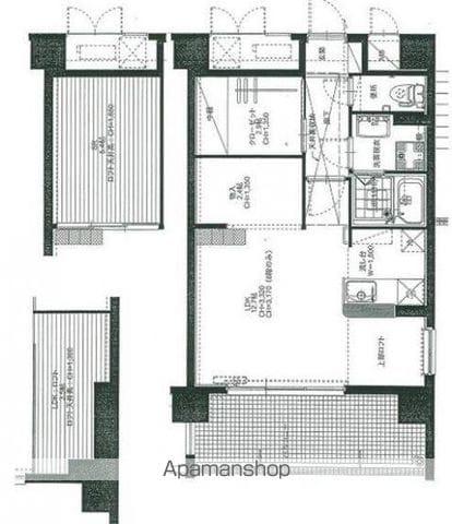 アムールルッソ(ワンルーム/2階)の間取り写真