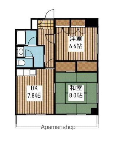 エスポワール新潟(2DK/3階)の間取り写真
