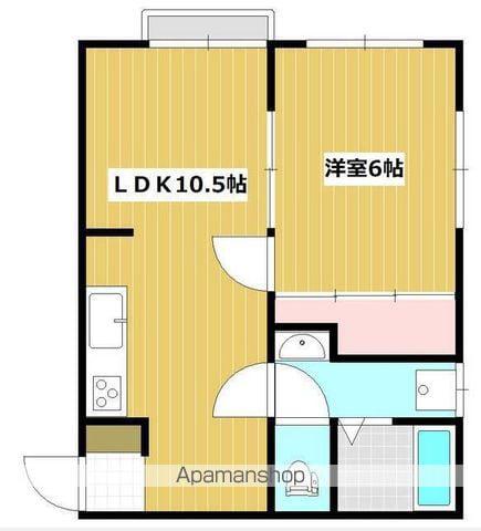 ファミリア豊町(1LDK/2階)の間取り写真