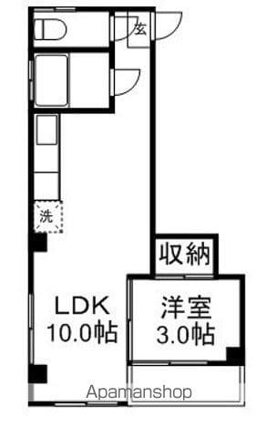 コーポ三輪(1LDK/2階)の間取り写真