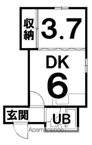 コーポ南浜(1DK/2階)の間取り写真