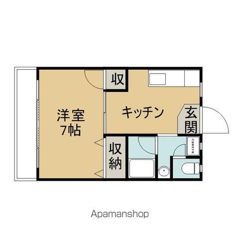 プッチ・ド・メゾン(1DK/1階)の間取り写真