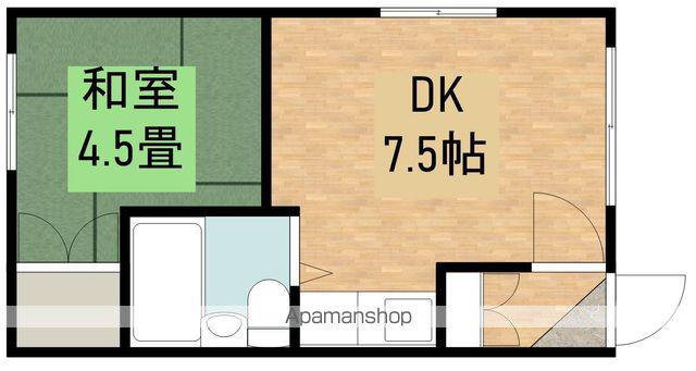 ハイツ北野(1DK/2階)の間取り写真