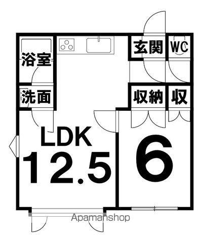 K&KコーポラスD(1LDK)の間取り写真