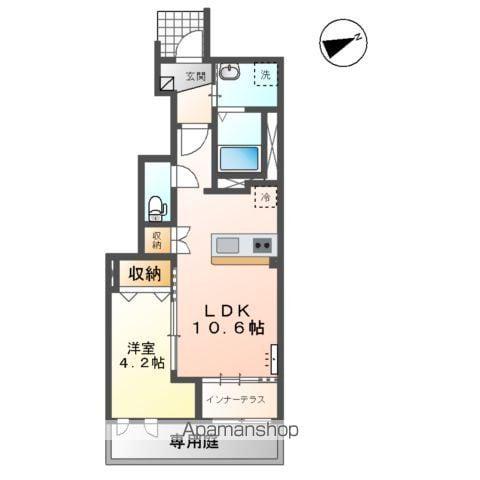 ヴェルニース(1LDK/1階)の間取り写真