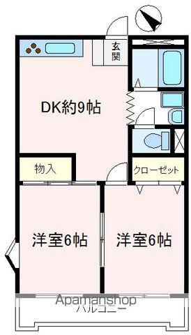 慈光レジデンス(2DK/1階)の間取り写真
