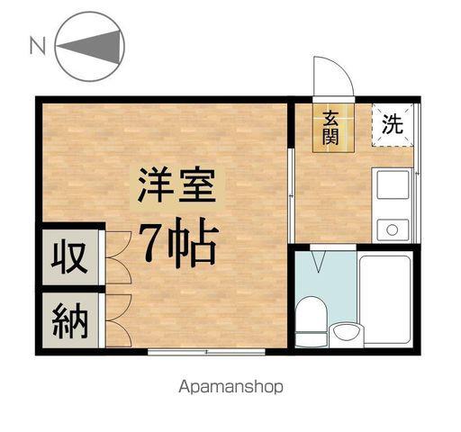 中央本線 豊田駅 徒歩17分 3階建 築28年(1K/1階)の間取り写真