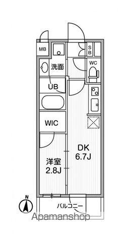ALTERNA住吉(1DK/4階)の間取り写真