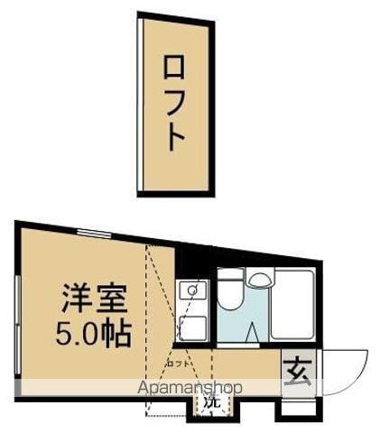 DRホームズ都立家政(ワンルーム/2階)の間取り写真