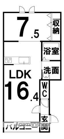西13南12MS(1LDK/2階)の間取り写真