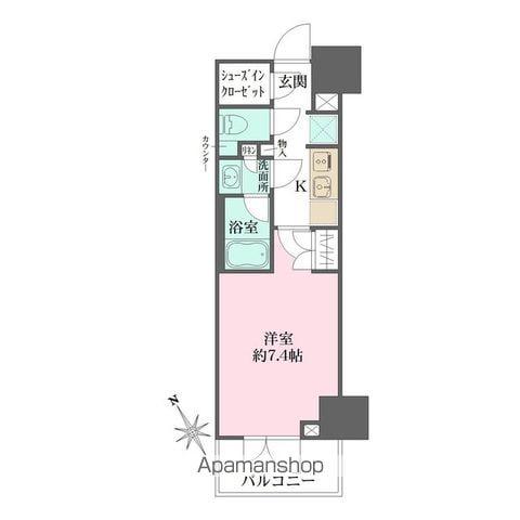 ルフォンプログレ四谷(1K/5階)の間取り写真