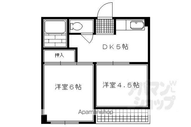 つづきマンション(2DK/3階)の間取り写真