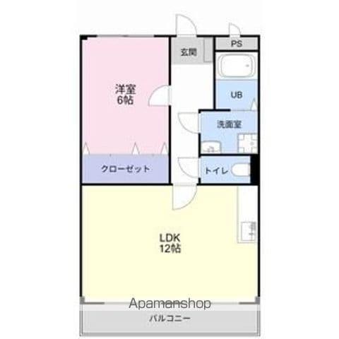 LIMPIAアメニティヒルズ・こいわい(2DK/3階)の間取り写真