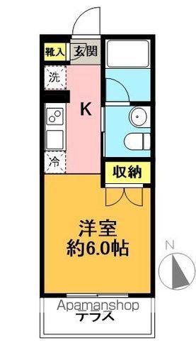 FARE北沢(ワンルーム/1階)の間取り写真