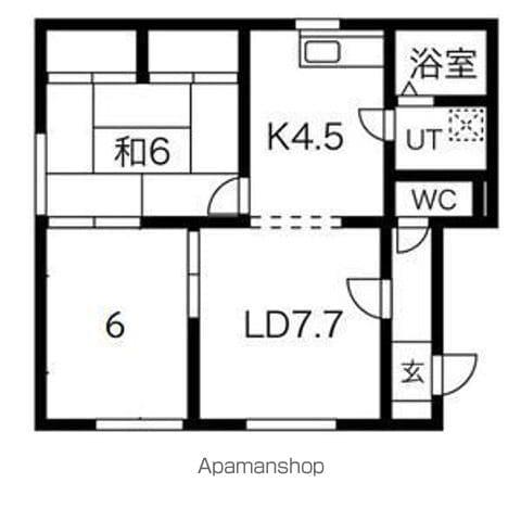 ハイム北(2LDK/2階)の間取り写真