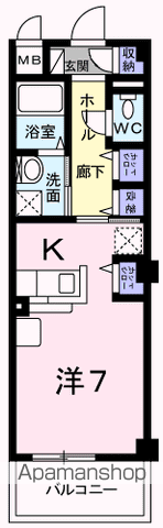 サニーキャンプ・東雲Ⅱ(1K/2階)の間取り写真