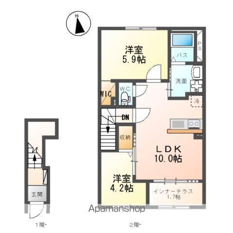 エクセルハイム(2LDK/2階)の間取り写真