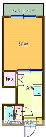 土居ビル(1K/2階)の間取り写真