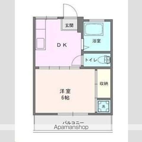 ランドマーク春日部(1DK/1階)の間取り写真