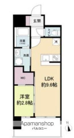 SERENITE難波GRANDESUD(1LDK/5階)の間取り写真
