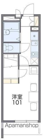 レオパレスフォンテーヌ高松(1K/2階)の間取り写真