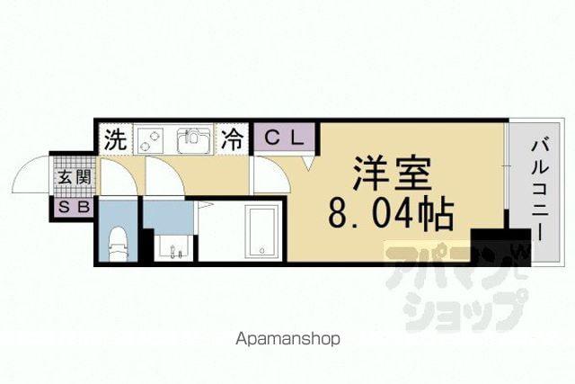 コージーコート浜大津(1K/3階)の間取り写真