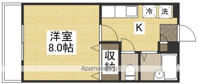 ヴェルデ大元駅前(1K/1階)の間取り写真