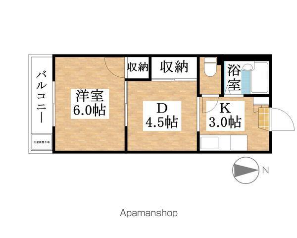 メゾン高比良(1DK/2階)の間取り写真