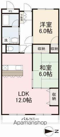 FUTABAⅠ(2LDK/2階)の間取り写真