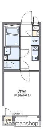 レオネクストレセーナ(1K/1階)の間取り写真