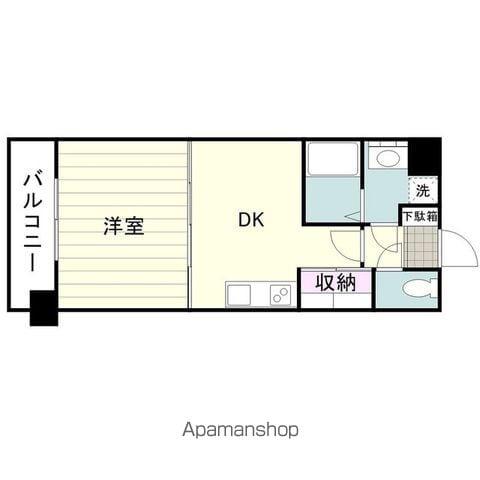 RJR上荒田(1DK/5階)の間取り写真