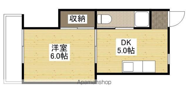 渡部ビル(1DK/3階)の間取り写真