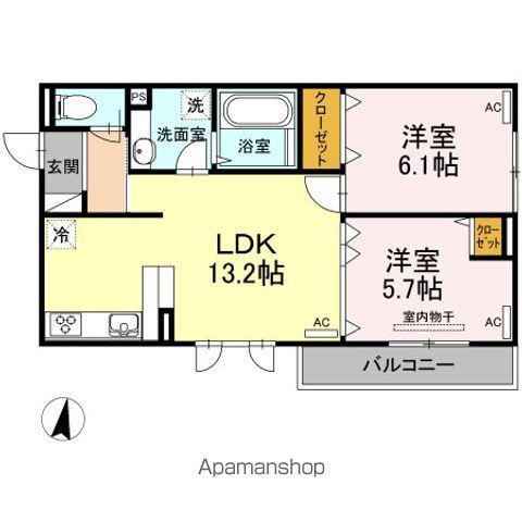 アンシャンテ(2LDK/3階)の間取り写真