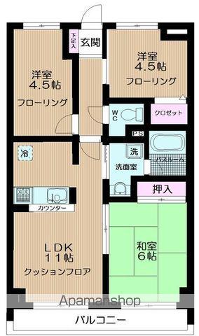 ファーストシティ大宮(3LDK/5階)の間取り写真