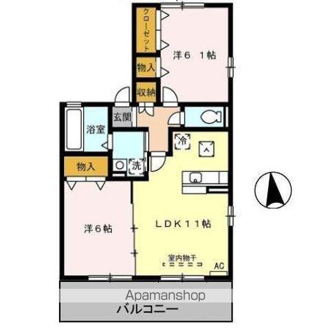 URTORE(2LDK/1階)の間取り写真