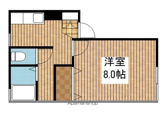 ファミーユ駅南 A棟(1K/2階)の間取り写真