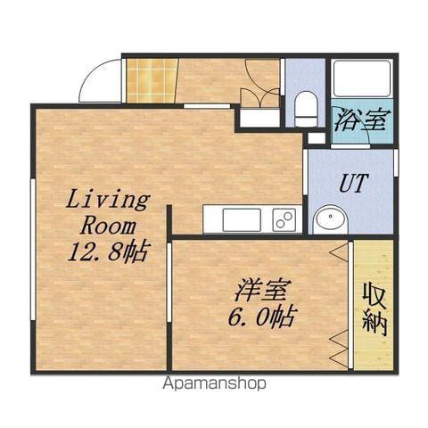 はりまや南(1LDK/1階)の間取り写真