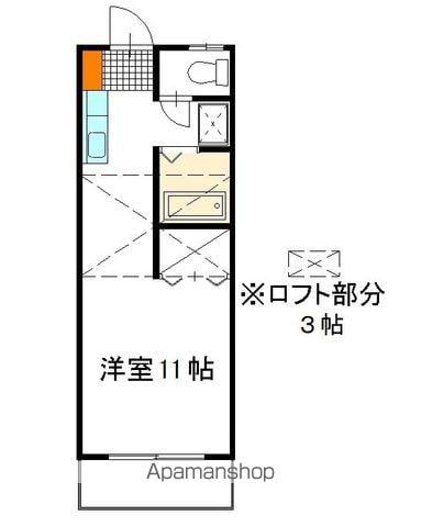 ウィンズフィールド C棟(ワンルーム/1階)の間取り写真