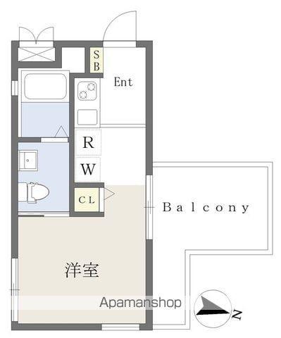 TERRACE EBISU(ワンルーム/4階)の間取り写真