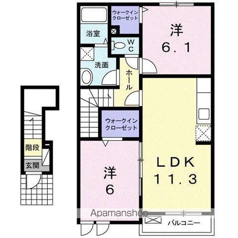 エレガンテMB(2LDK/2階)の間取り写真