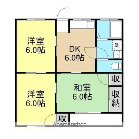 AGAビル(3DK/4階)の間取り写真