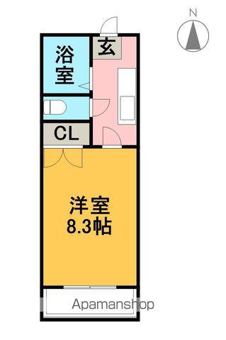 クマノハイツ(1K/2階)の間取り写真