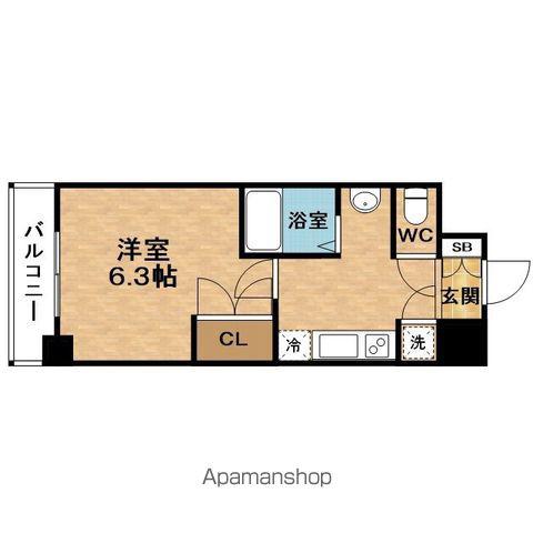 GENESEGRANDHIGASHIUMEDA(1K/3階)の間取り写真