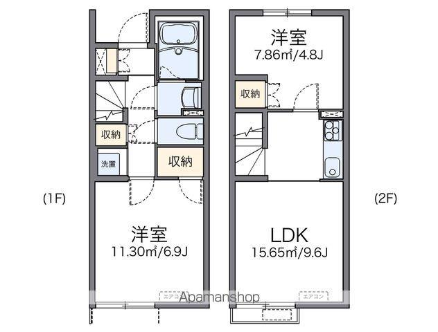 レオネクスト八代福正Ⅱ(2LDK/1階)の間取り写真