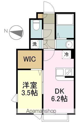 CIEL旭ヶ丘(1DK/1階)の間取り写真