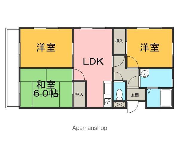 トロイメライⅠ(3DK/2階)の間取り写真
