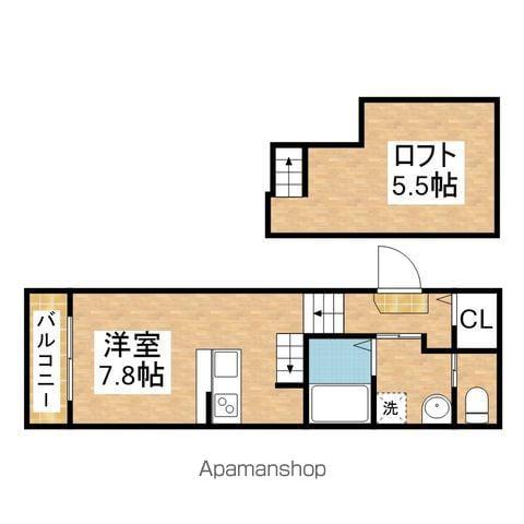 STAGE荒畑(1K/1階)の間取り写真